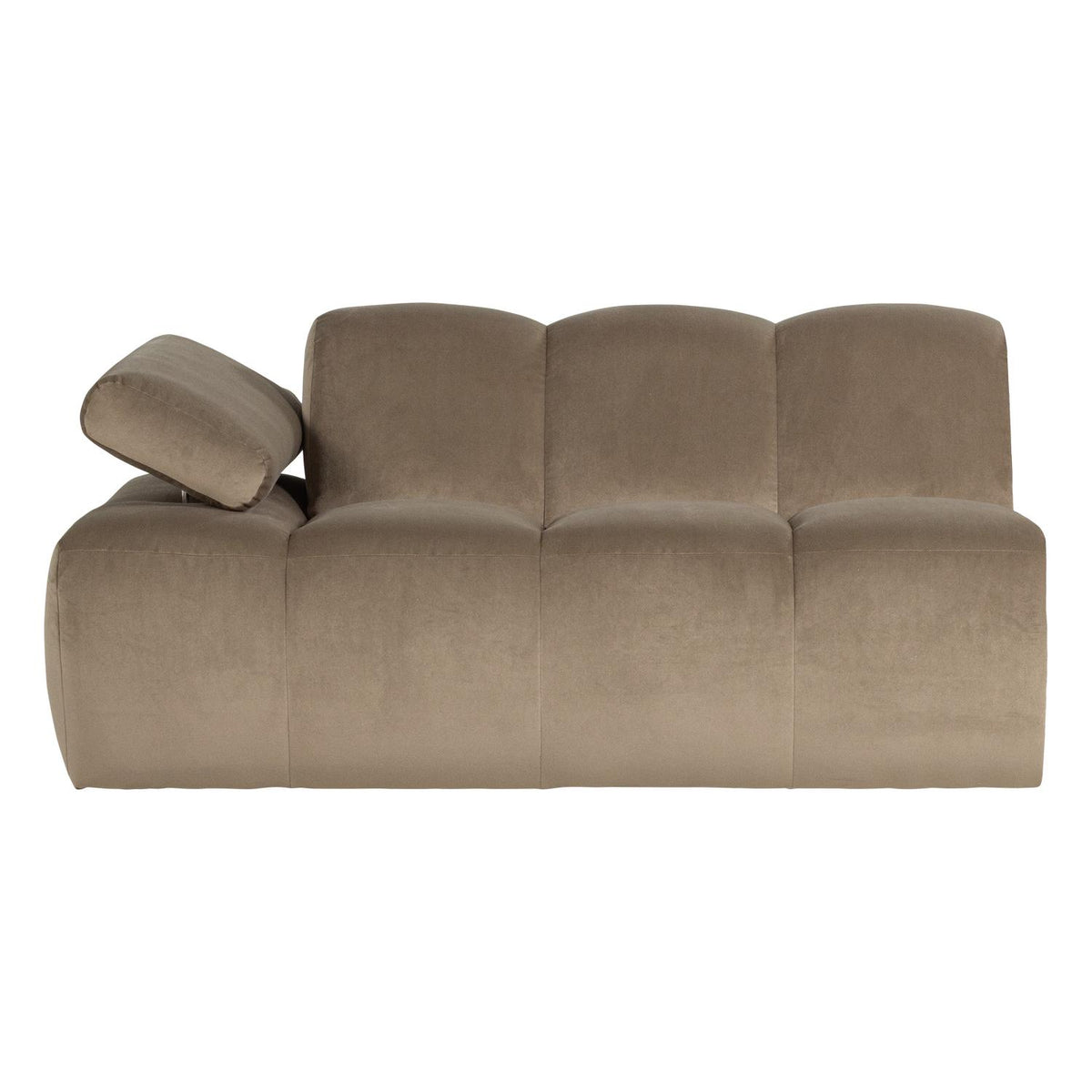 WOOOD Mojo 1,5-zits bank arm links velvet Khaki