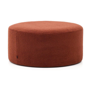 Kave Home Kaeli poef Ø90 cm bouclé Terracotta