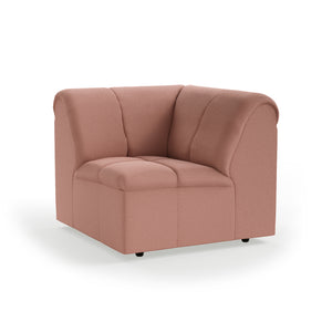 HKliving Wave bank corner Linen Dusty Rose