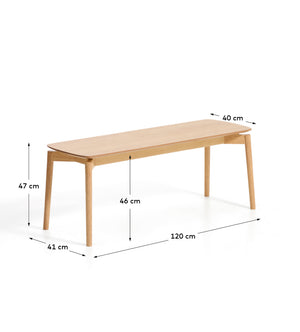 Kave Home Evera eetkamerbank Beige