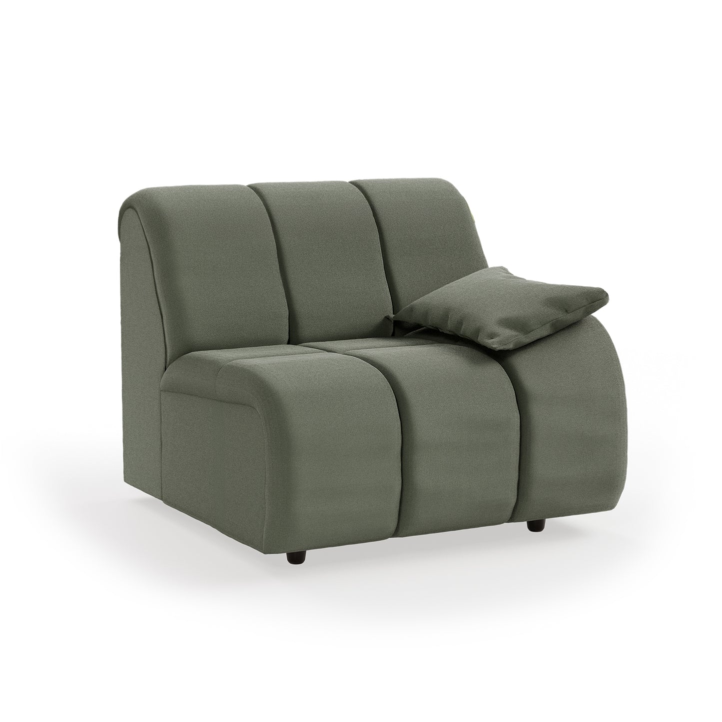 HKliving Wave bank right low arm Linen Army Green