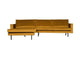 WOOOD Rodeo bank chaise longue links velvet Okergeel