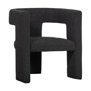 WOOOD Tiwa fauteuil bouclé Donkergrijs