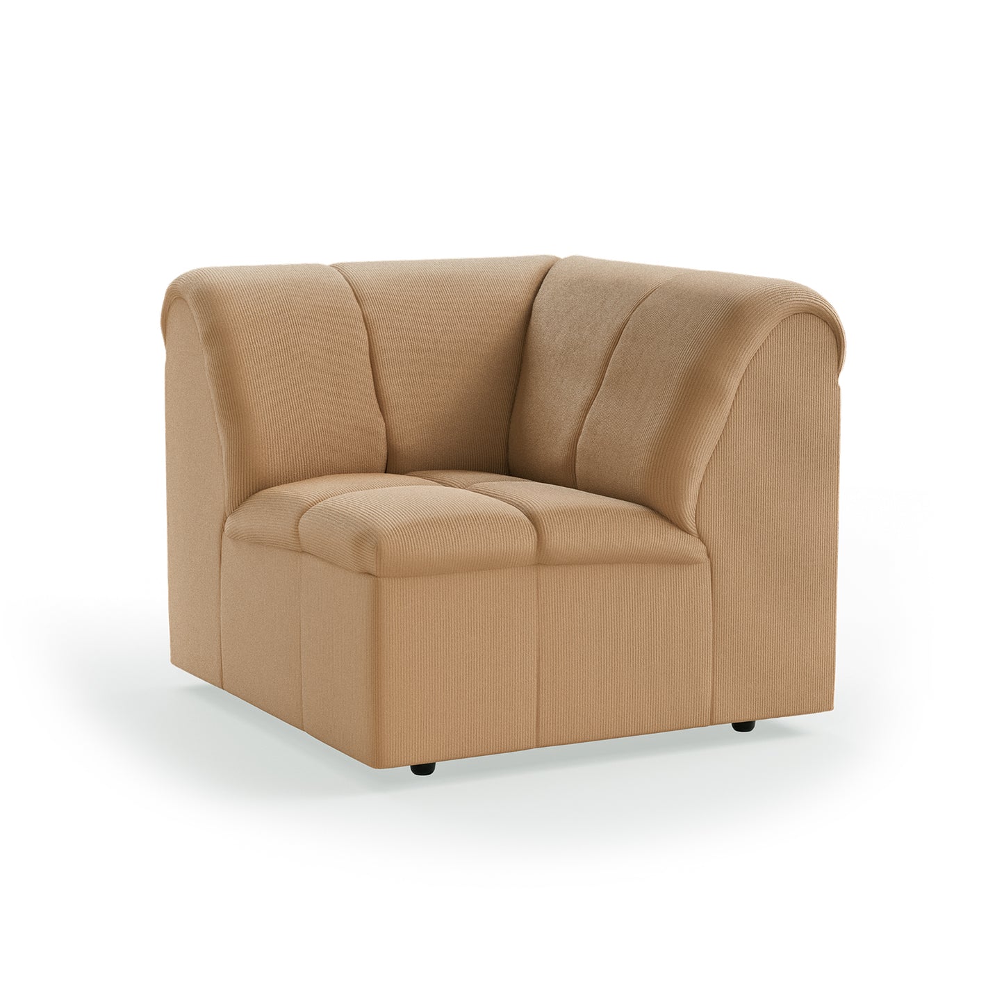HKliving Wave bank corner Corduroy Rib Brown