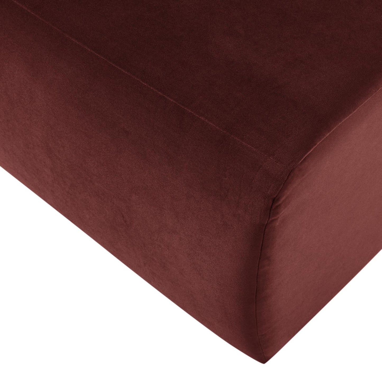 WOOOD Mojo Base eetkamerbank 84 cm met rugleuning velvet Kastanjebruin
