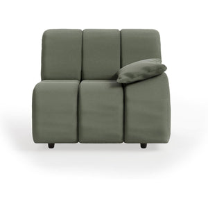 HKliving Wave bank right low arm Linen Army Green