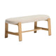 Kave Home Granite eetkamerbank chenille Beige/naturel