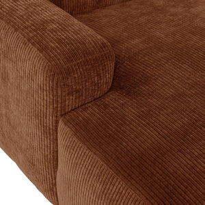 WOOOD Mojo Base chaise longue bank arm links rib Roestbruin