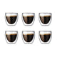 Bodum Pavina espressoglas dubbelwandig 80 ml set van 6 stuks