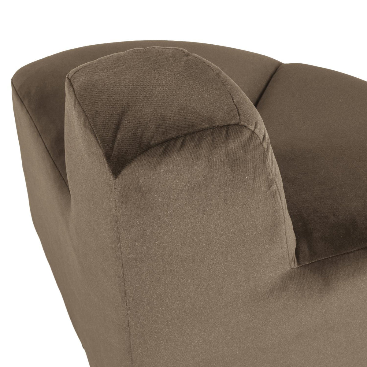 WOOOD Mojo eetbank hoek rond rugleuning velvet Taupe
