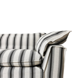HKliving Nomad bank 204 cm Rocco Chalkstripe