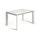 Kave Home Axis eettafel uitschuifbaar 160/220x90 cm Wit/Grijs