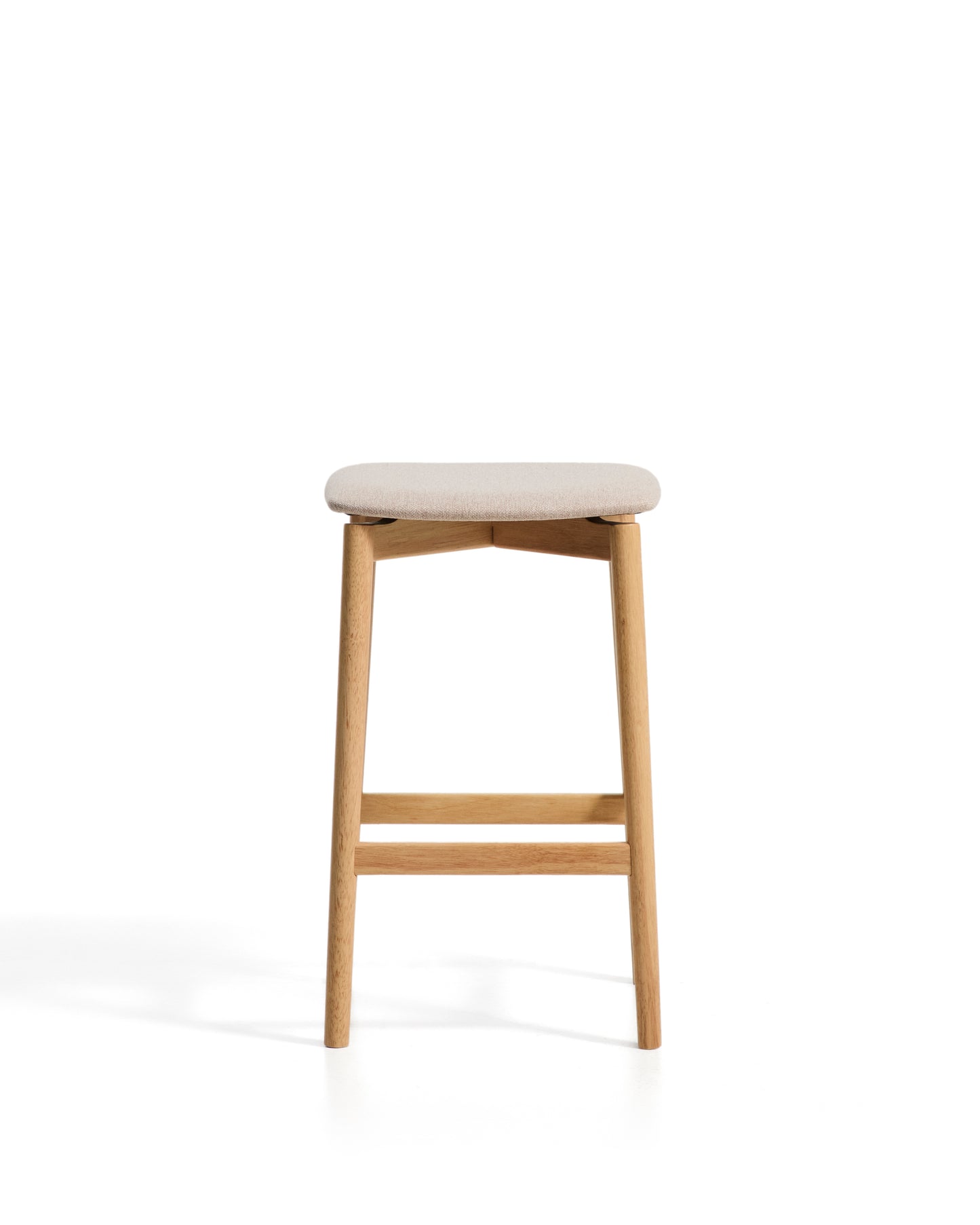 Kave Home Evera barkruk H67 chenille Grey/Beige