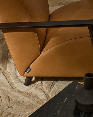Kave Home Meghan fauteuil Bruin/Donker bruin