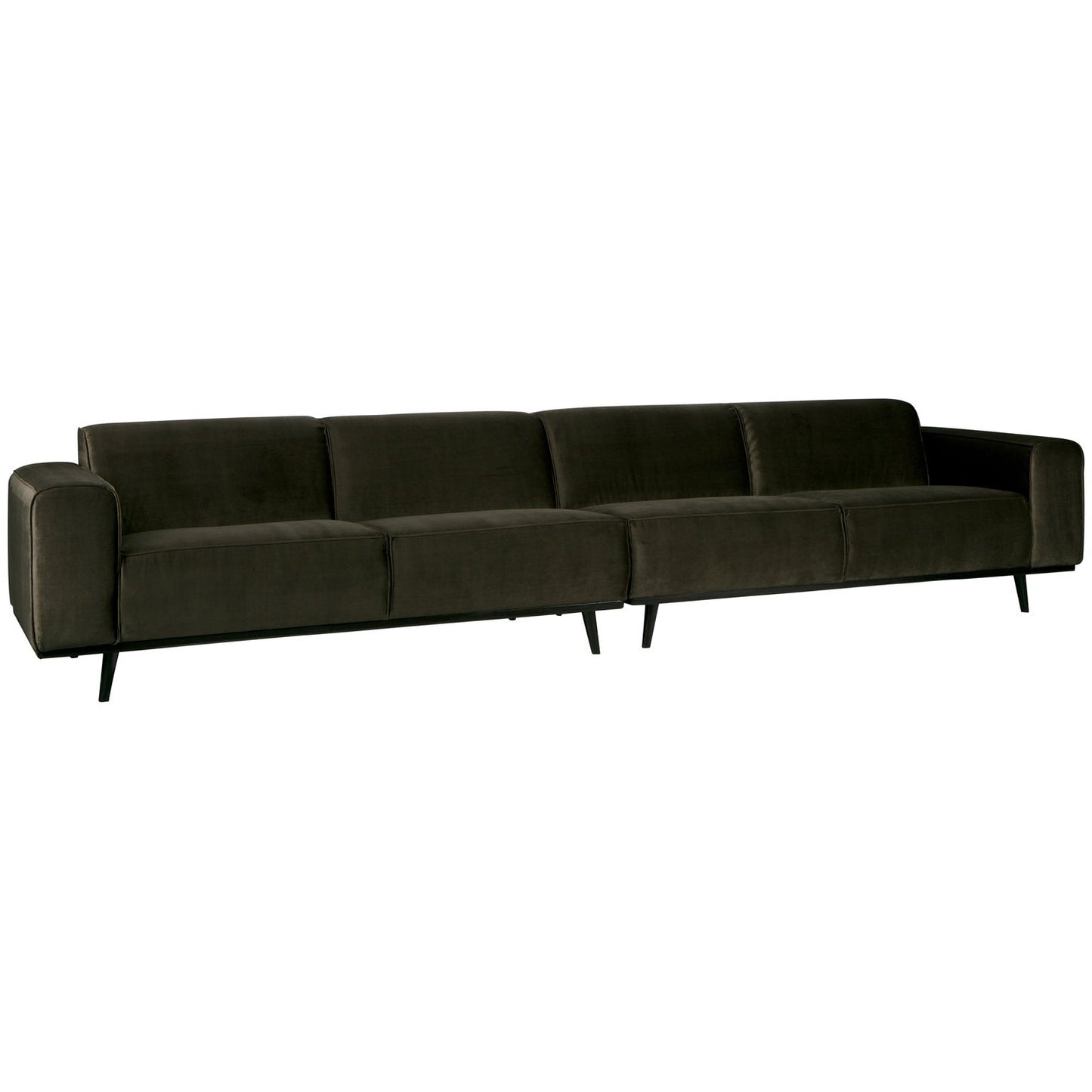 WOOOD Statement XL 4-zits bank 372 cm Velvet Warm Groen