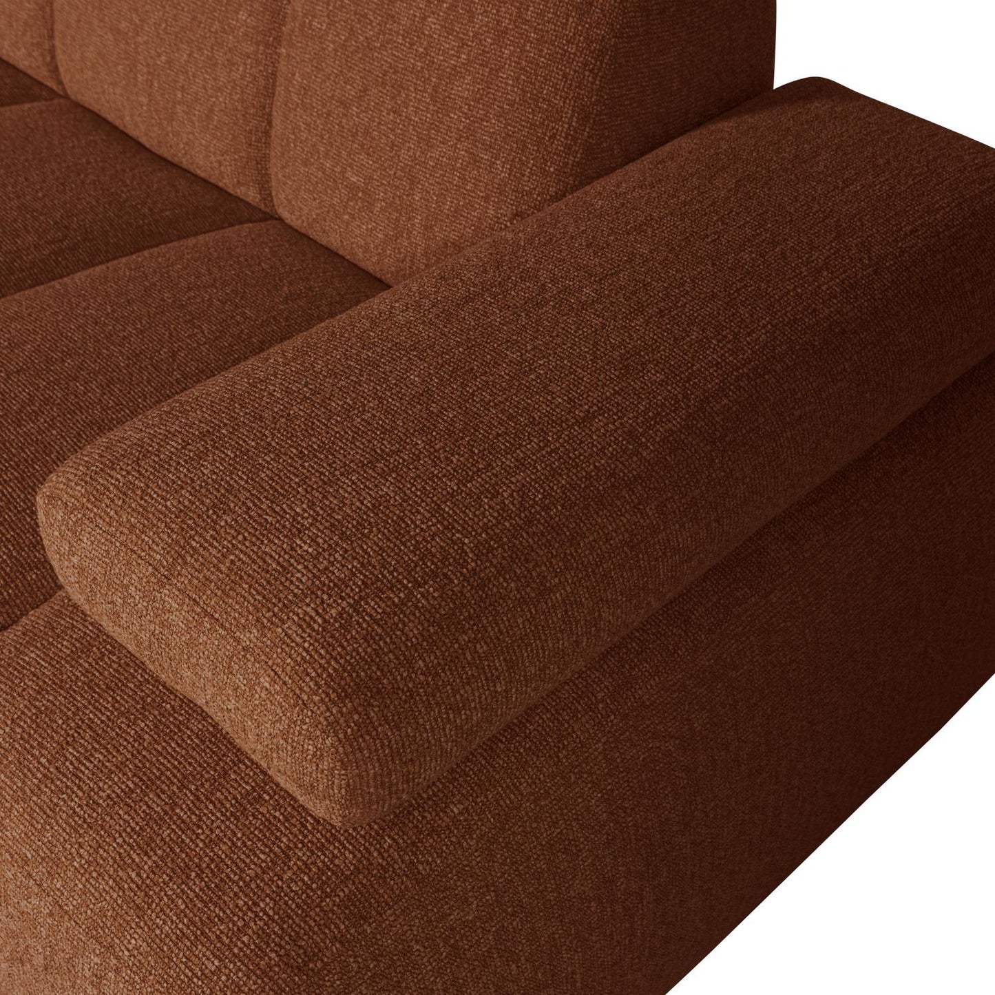 WOOOD Mojo chaise longue bank links bouclé Roestbruin Melange