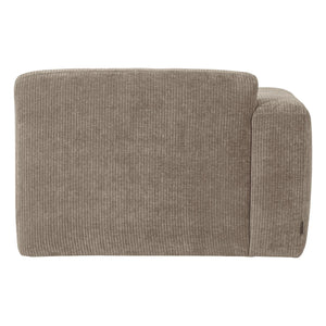 WOOOD Mojo Base chaise longue bank arm links rib Donkerzand