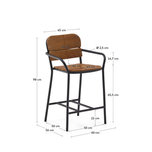 Kave Home Algueret barkruk H66 Brown