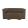 WOOOD Mojo Base eetbank halfronde hoek rugleuning bouclé Bruin