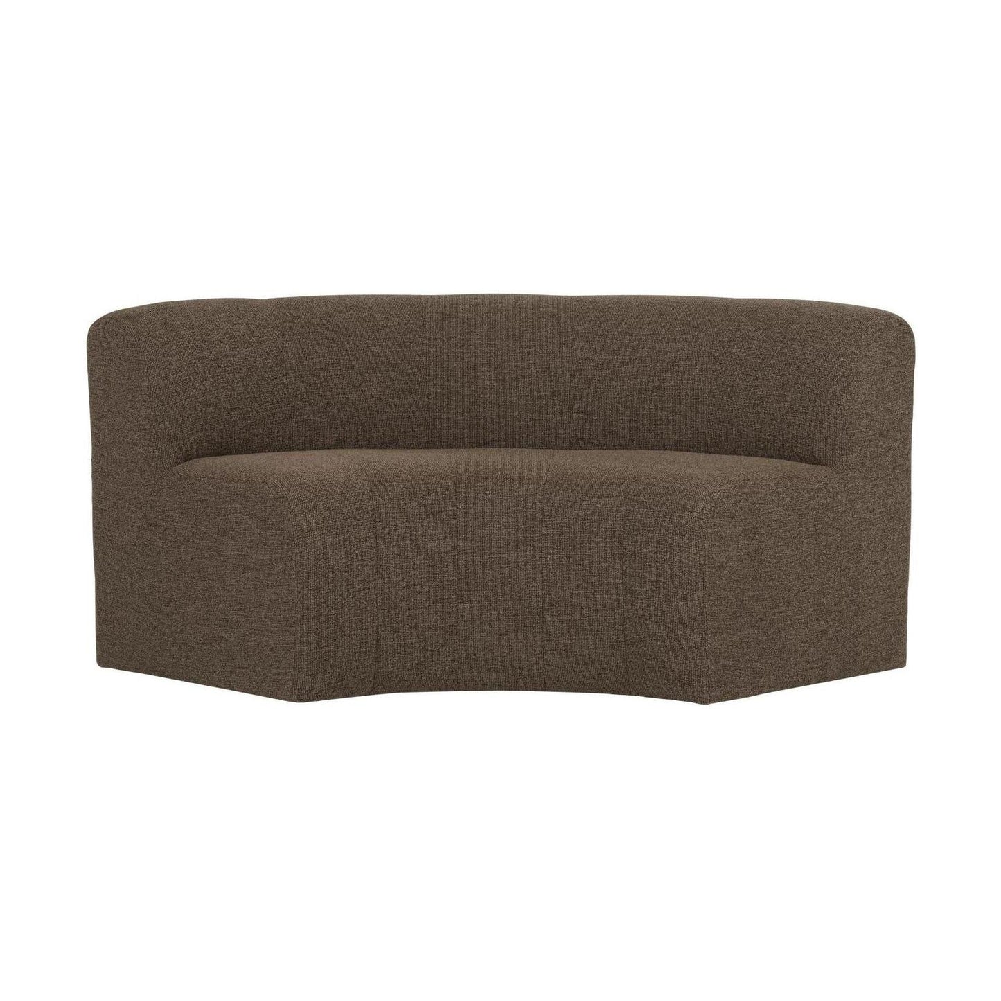 WOOOD Mojo Base eetbank halfronde hoek rugleuning bouclé Bruin
