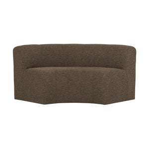 WOOOD Mojo Base eetbank halfronde hoek rugleuning bouclé Bruin