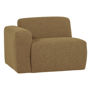 WOOOD Mojo Base 1-zits bank arm links bouclé Geel/Bruin