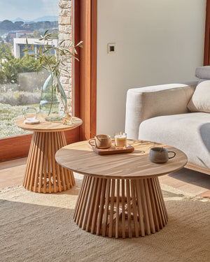 Kave Home Jeanette bijzettafel Ø50 cm Naturel