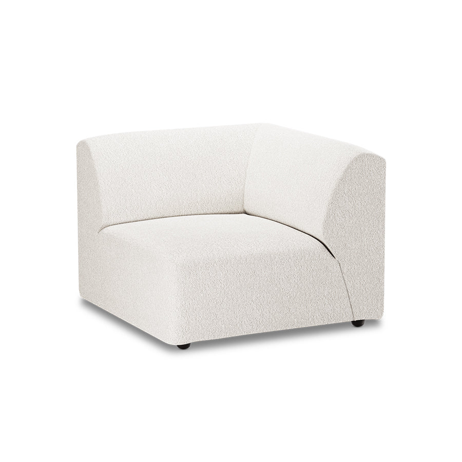 HKliving Jax bank right end Boucle Cream