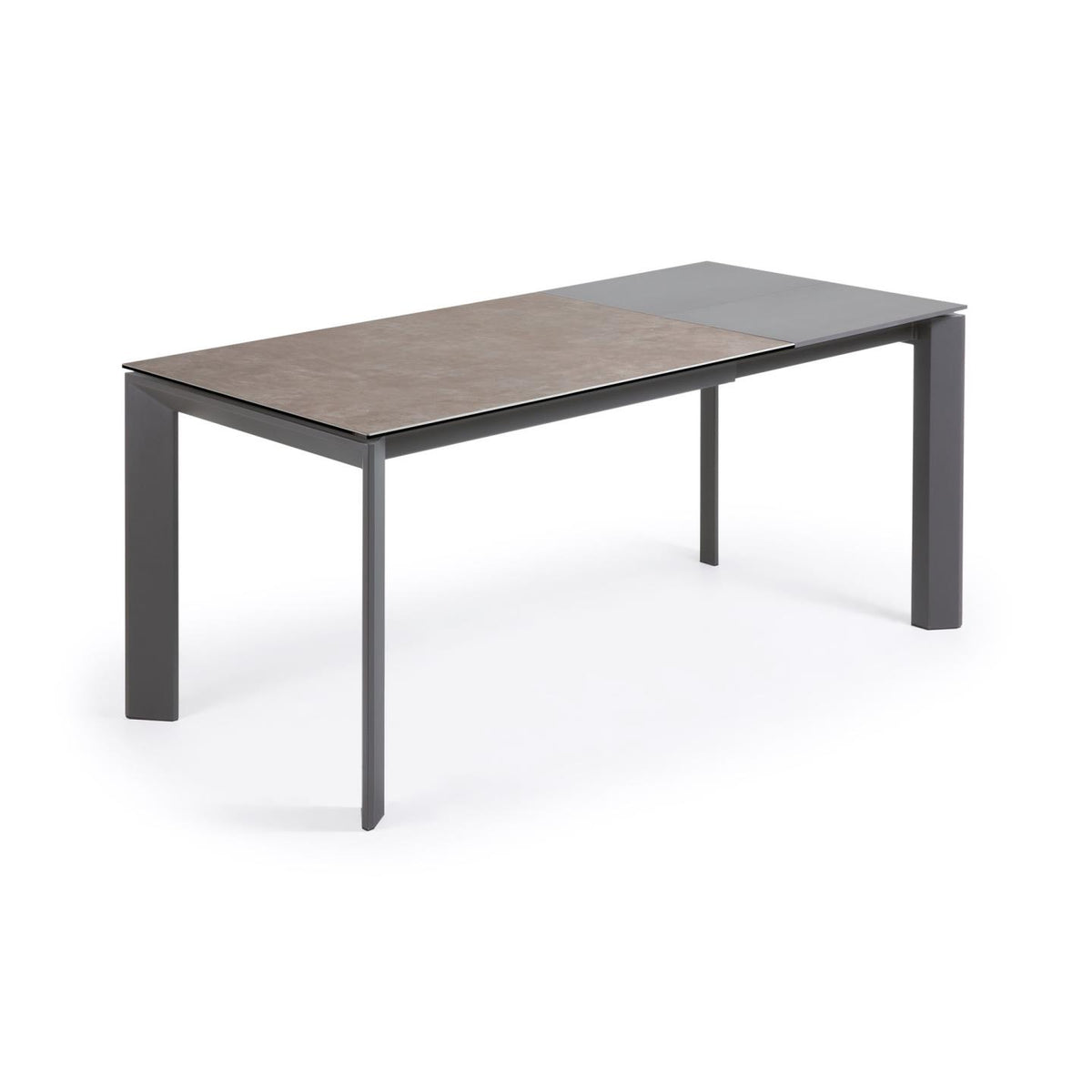 Kave Home Axis eettafel uitschuifbaar 120/180x80 cm Grijs