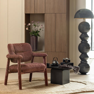 WOOOD Loom fauteuil chenille Oudroze
