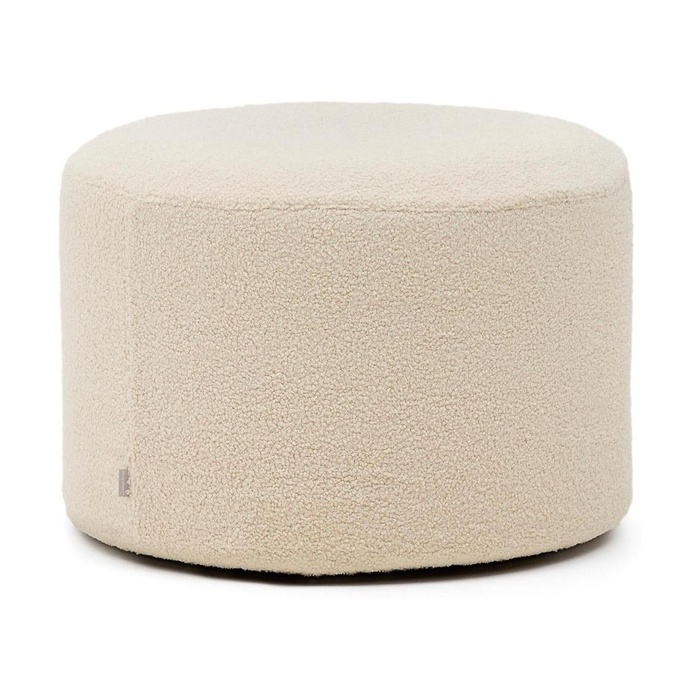 Kave Home Kaeli poef Ø60 cm bouclé Ecru