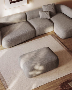 Kave Home Martina poef chenille Stone