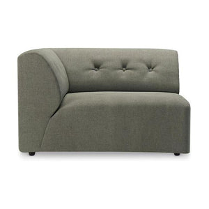 HKliving Vint 1,5-zits bank left Linen Army Green