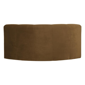 WOOOD Mojo Base eetbank halfronde hoek rugleuning velvet Honinggeel