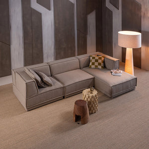 WOOOD Manu 3-zitsbank chaise longue rechts Naturel