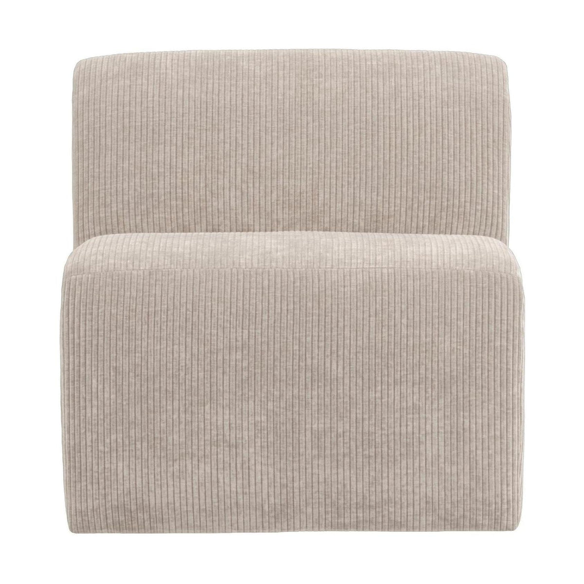 WOOOD Mojo Base eetkamerbank 84 cm met rugleuning rib Ecru