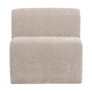 WOOOD Mojo Base eetkamerbank 84 cm met rugleuning rib Ecru