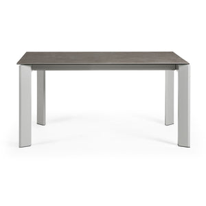 Kave Home Axis eettafel uitschuifbaar 160/220x90 cm Bruin/Grijs