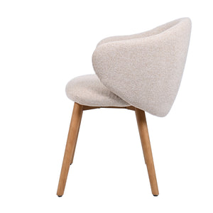 HelloChair HC01 Boby 2.0 armstoel houten poot Chacha Beige