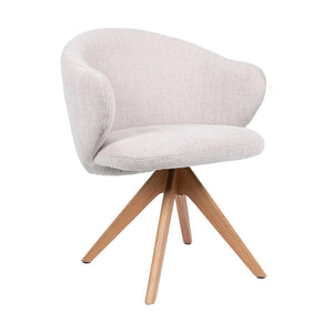 HelloChair HC01 Boby 2.0 armstoel Chacha Beige spinpoot hout naturel