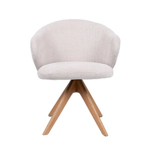 HelloChair HC01 Boby 2.0 armstoel Chacha Beige spinpoot hout naturel