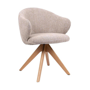 HelloChair HC01 Boby 2.0 armstoel Chacha Sand spinpoot hout naturel