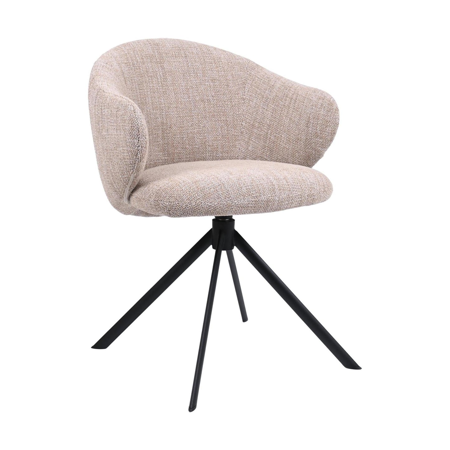 HelloChair HC01 Boby 2.0 armstoel spinpoot zwart Chacha Sand