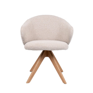 HelloChair HC01 Boby 2.0 armstoel Lake Linen spinpoot hout naturel