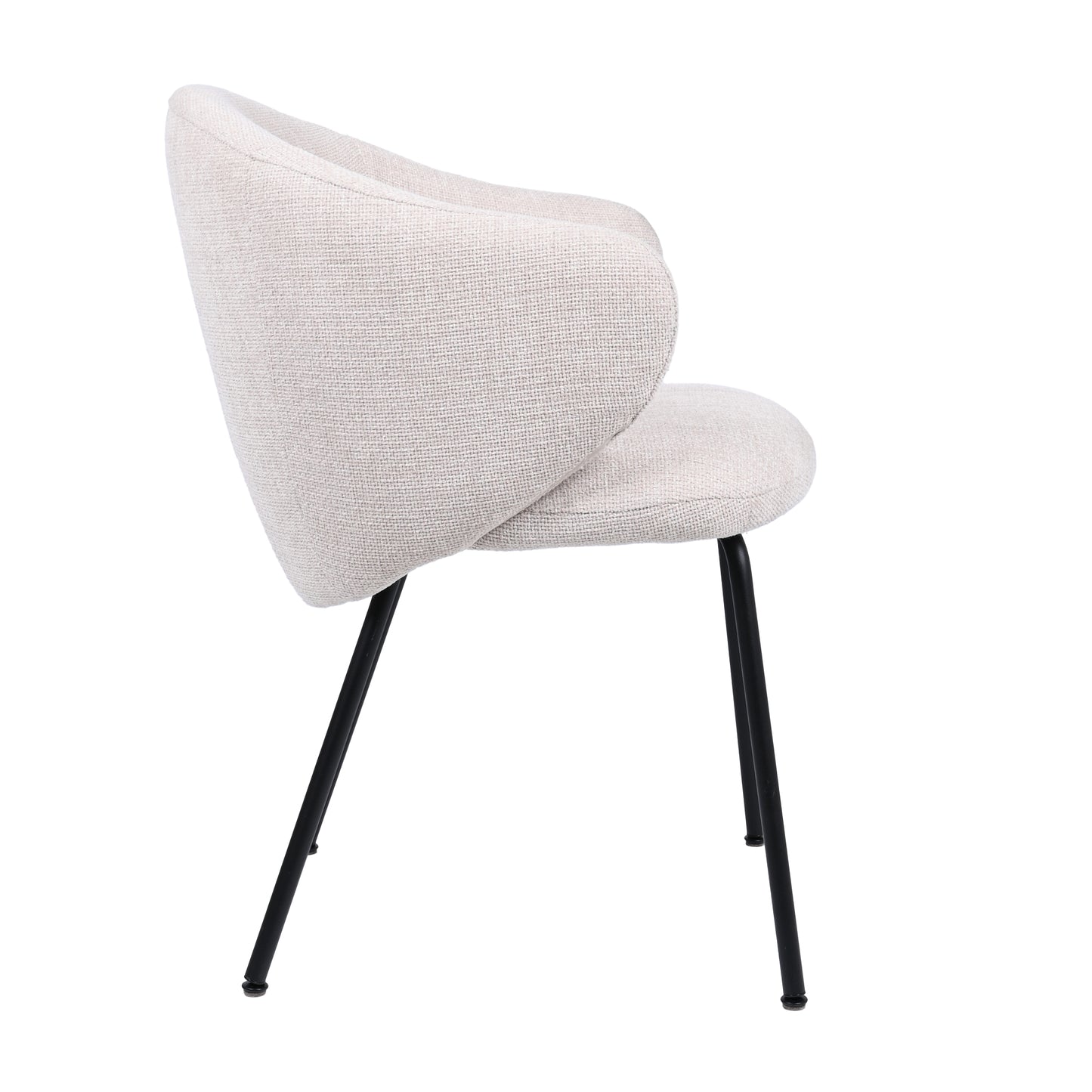 HelloChair HC01 Boby 2.0 armstoel vierpoot zwart Chacha Beige
