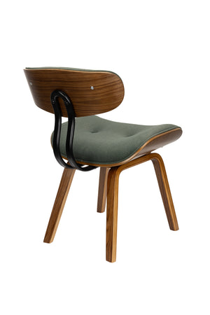 Dutchbone Blackwood eetkamerstoel Walnut/Green