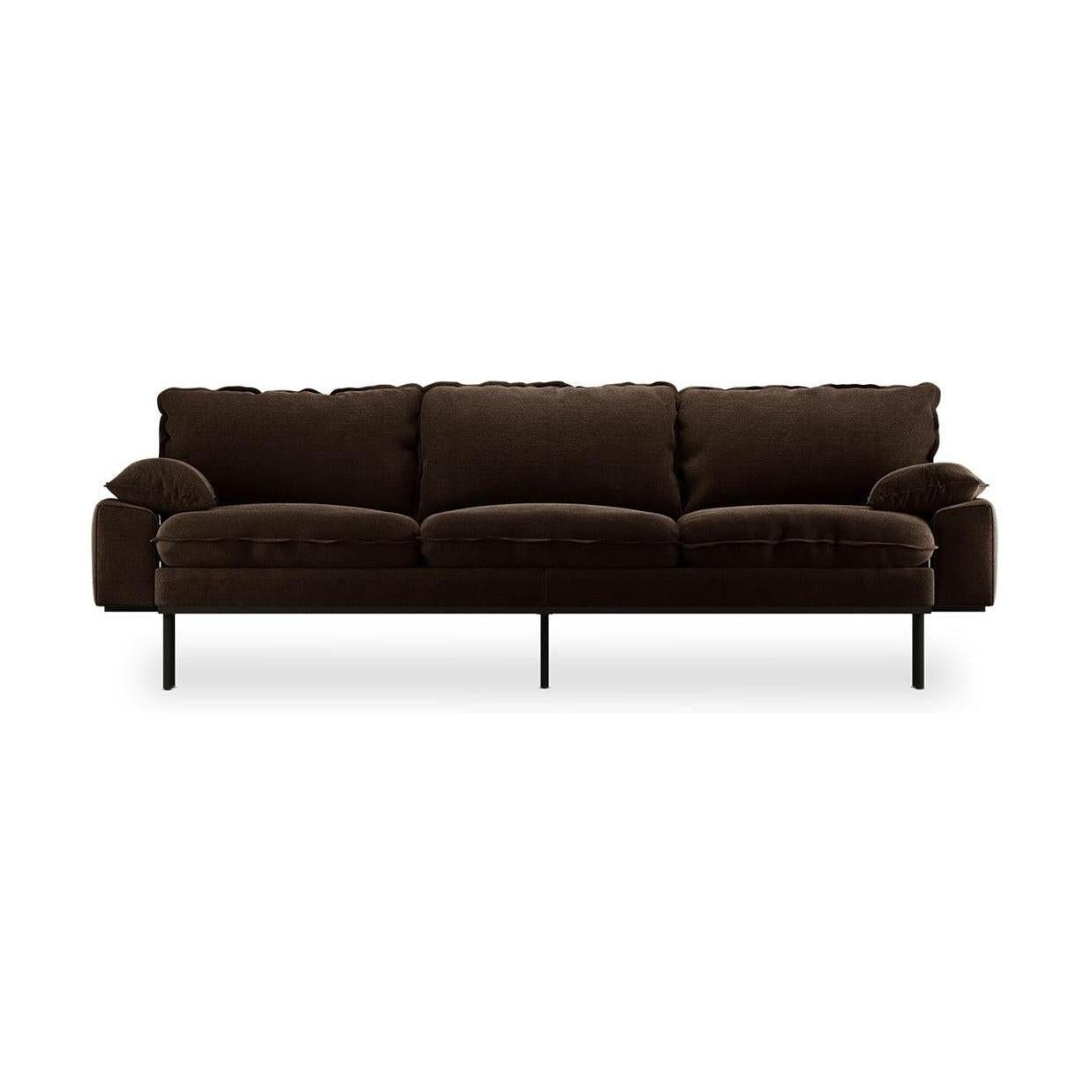 HKliving Retro 4-zitsbank Royal Velvet Espresso