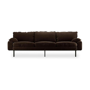 HKliving Retro 4-zitsbank Royal Velvet Espresso