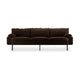 HKliving Retro 4-zitsbank Royal Velvet Espresso