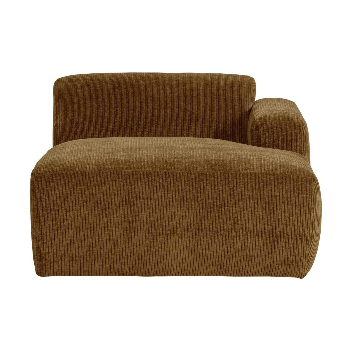 WOOOD Mojo Base chaise longue bank arm rechts rib Honinggeel